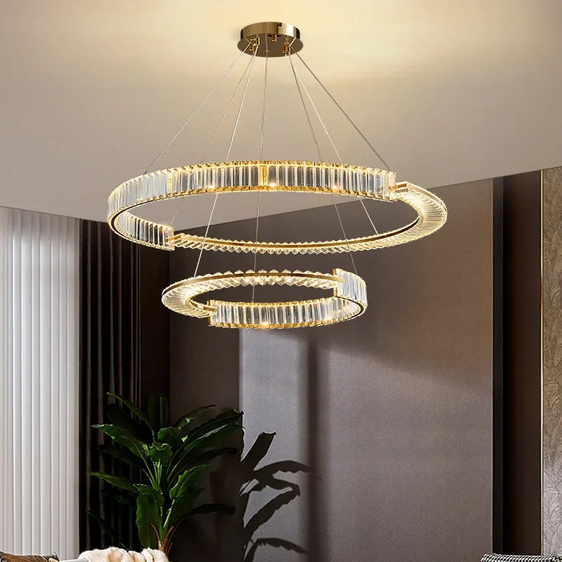 lustre moderne en cristal k9 pour décoration intérieure élégante - vue 3 sur 12