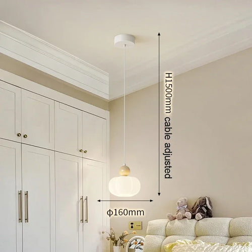 applique murale minimaliste citrouille style crème moderne