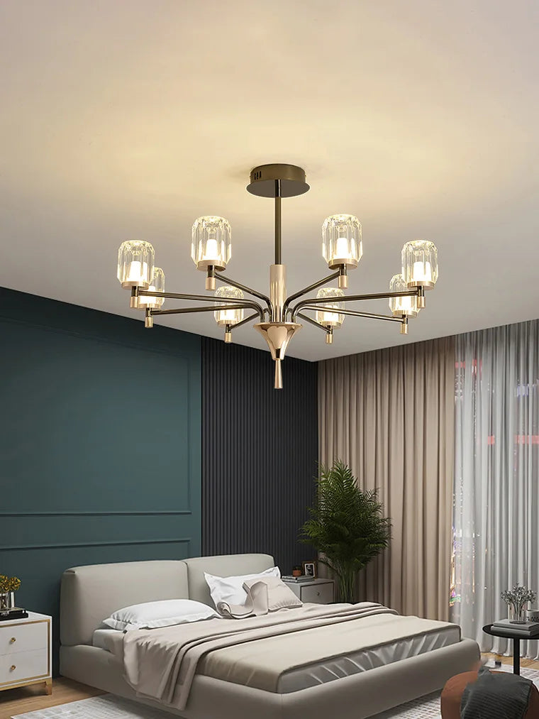 lustre moderne éclairage intérieur suspension design élégant - vue 6 sur 9