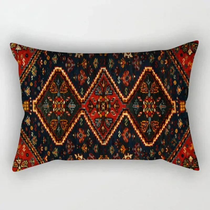 housse de coussin vintage à motif mandala ethnique décoratif