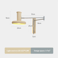 applique murale led créative à bras long pour intérieur