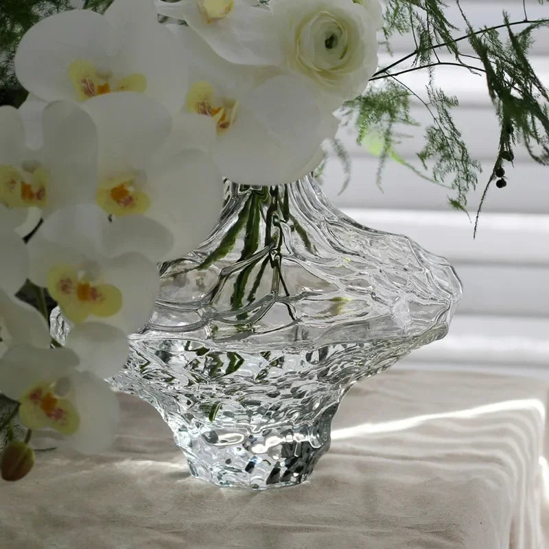 vase en verre avec pierres décoratives pour fleurs et terrarium - vue 3 sur 10