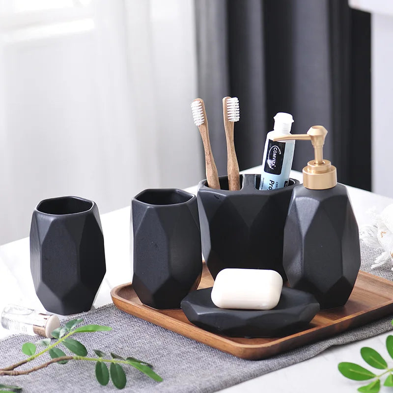 ensemble de toilette en céramique pour salle de bain - vue 3 sur 8