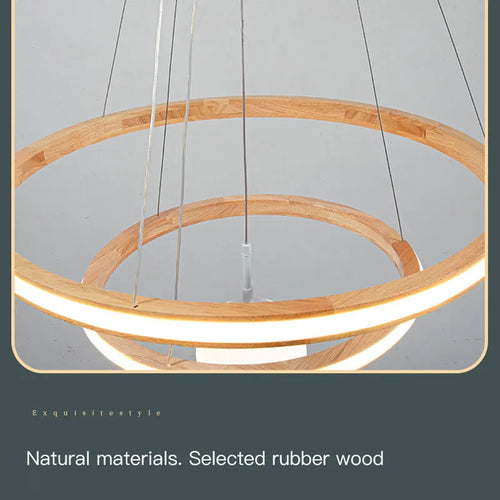 lustre en bois moderne avec boule en verre pour intérieur - vue 7 sur 9