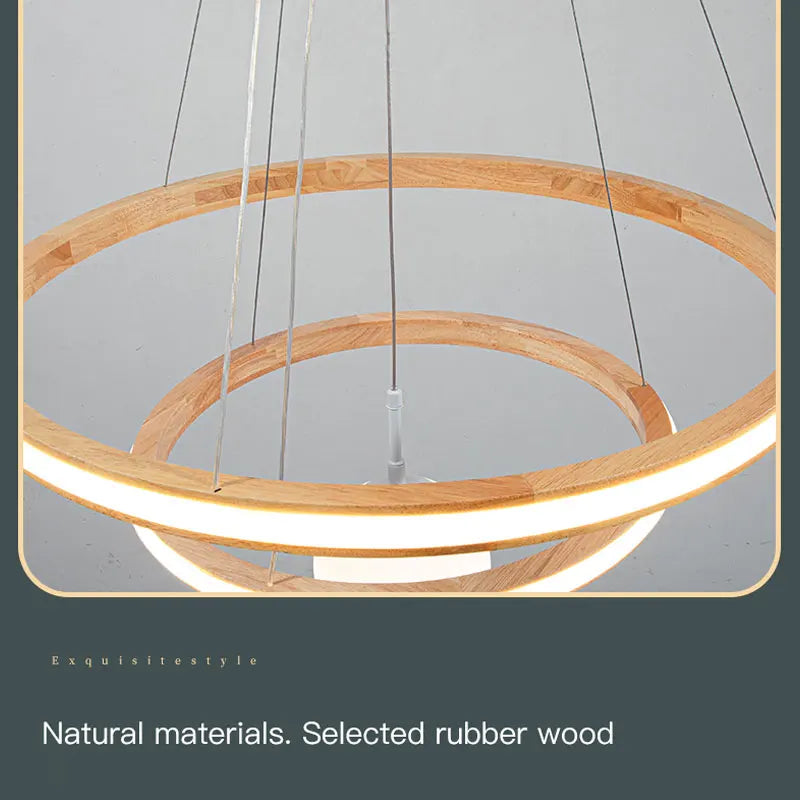 lustre en bois moderne avec boule en verre pour intérieur - vue 6 sur 9
