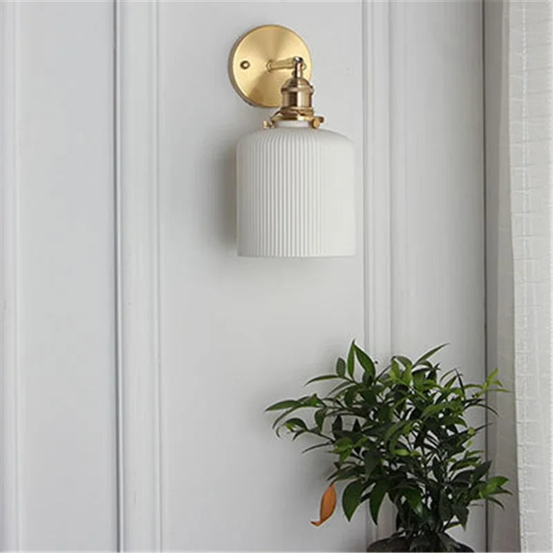 applique murale led nordique moderne en céramique vintage - vue 13 sur 15