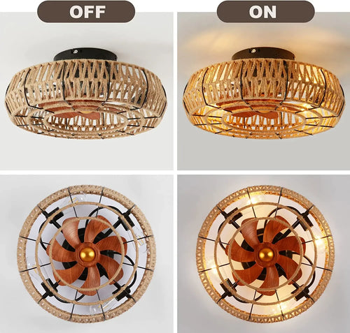 plafonnier industriel avec lumière et télécommande rétro - vue 3 sur 7