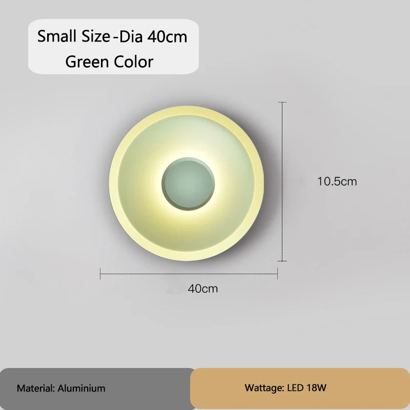 Modern Round Wall Lamps for Bedroom Bedside Living Room Wall Light Decorative Illuminaire 25cm 40cm 60cm Bar Stair Night Lamps - vue 9 sur 13