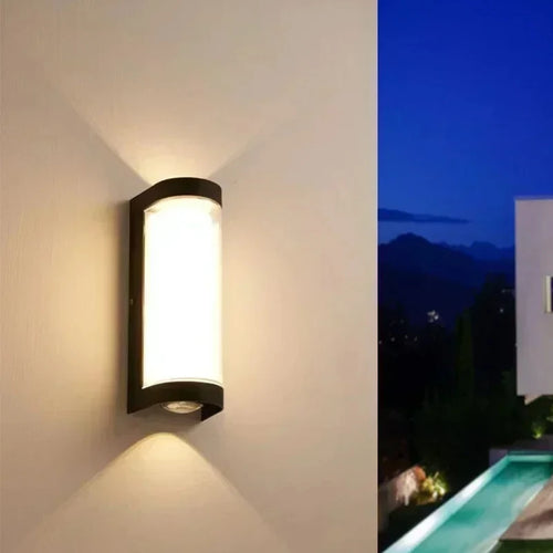 Lumière extérieure étanche rectangulaire rétro applique murale 85-265V jardin maison décorative applique murale lampara de pared porche lampe - vue 6 sur 8