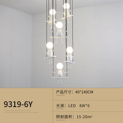 suspension moderne en fer pour décoration nordique - vue 18 sur 22