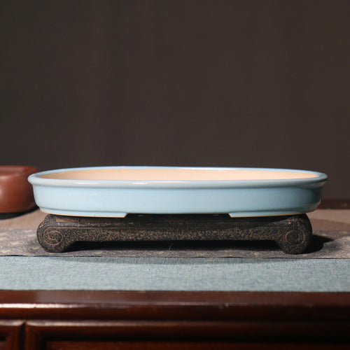 pot de fleurs rond en sable pour bonsaï rétro et succulentes - vue 16 sur 19