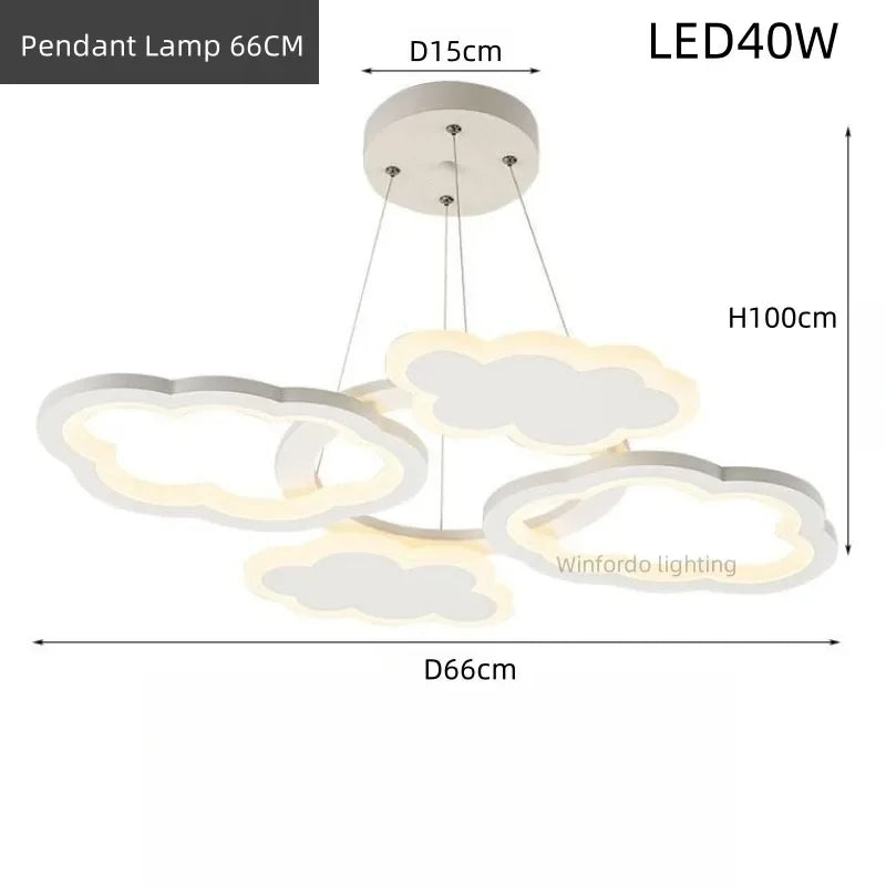 lustre led moderne créatif pour chambre enfant et salon intérieur - vue 10 sur 13