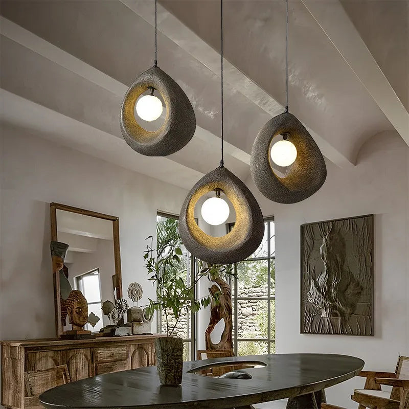 Nordique Wabi Sabi suspension LED lumières salle à manger salon Bar Loft chambre minimalisme suspendre lampes décor à la maison éclairage intérieur lampe - vue 3 sur 30