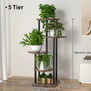 support en bois pour plantes et fleurs à plusieurs niveaux