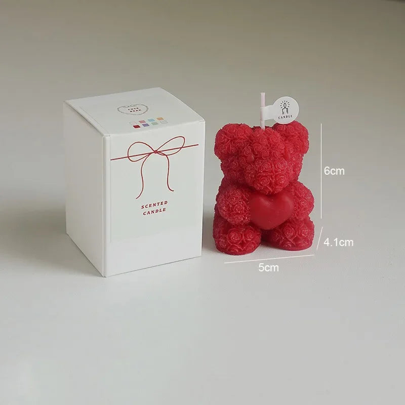 bougie ours en cire de soja parfumée pour détente et cadeaux - vue 7 sur 13