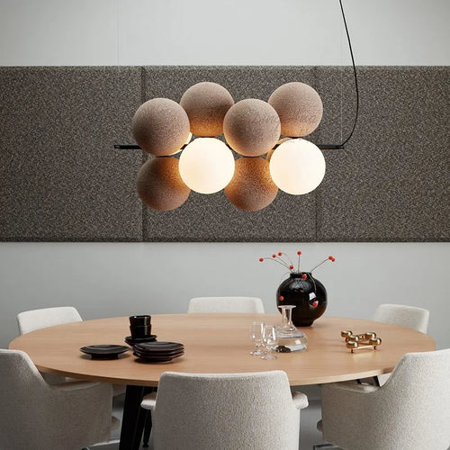 lustre créatif en velours pour un éclairage haut de gamme - vue 5 sur 12