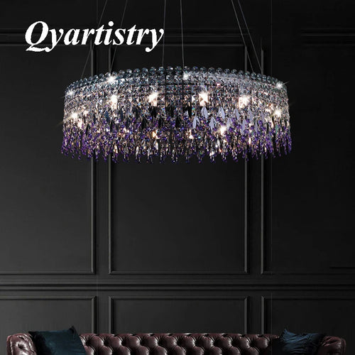 lustre de luxe en cristal lampe à main éclairage de bar luminaire suspendu - vue 2 sur 10