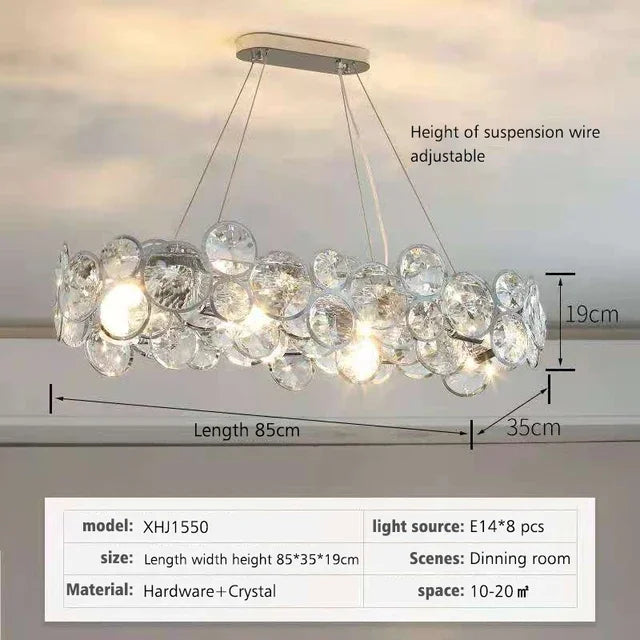 lustre en cristal moderne style nordique pour intérieur luxueux - vue 8 sur 10