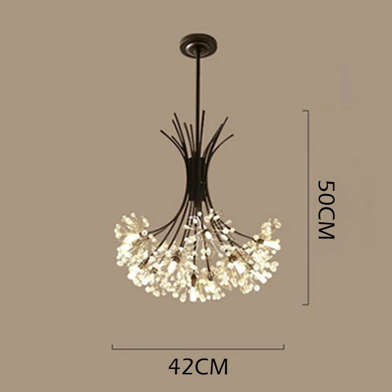 suspension décorative en forme de bouquet de cristal américain - vue 5 sur 8