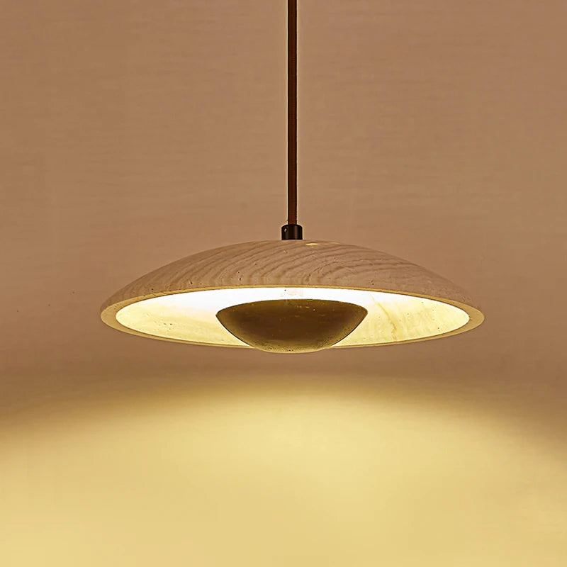 Suspension LED en pierre naturelle pour style scandinave - vue 4 sur 8