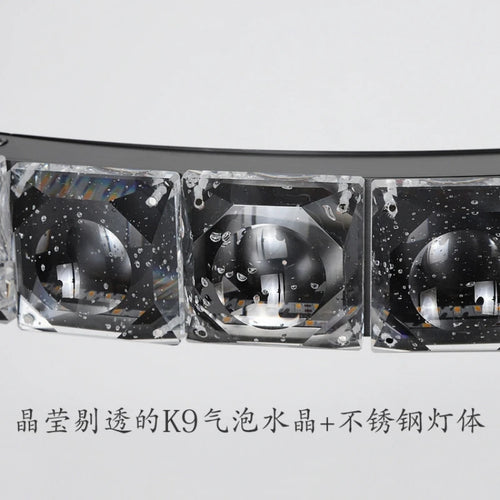 suspension led en cristal à intensité variable - vue 5 sur 12