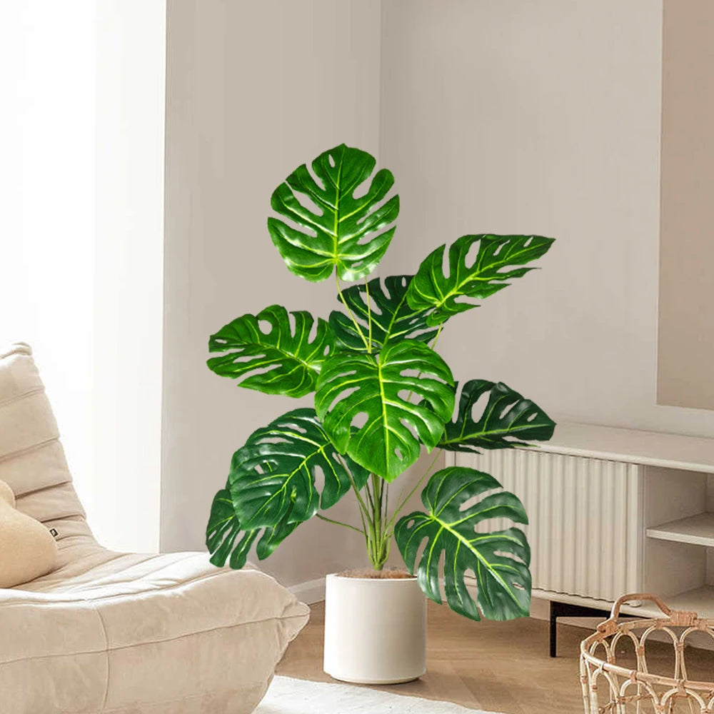 plante monstera artificielle tropicale pour décoration intérieure et extérieure - vue 5 sur 9