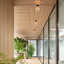 Plafonnier Led nordique bois salon lampe décor