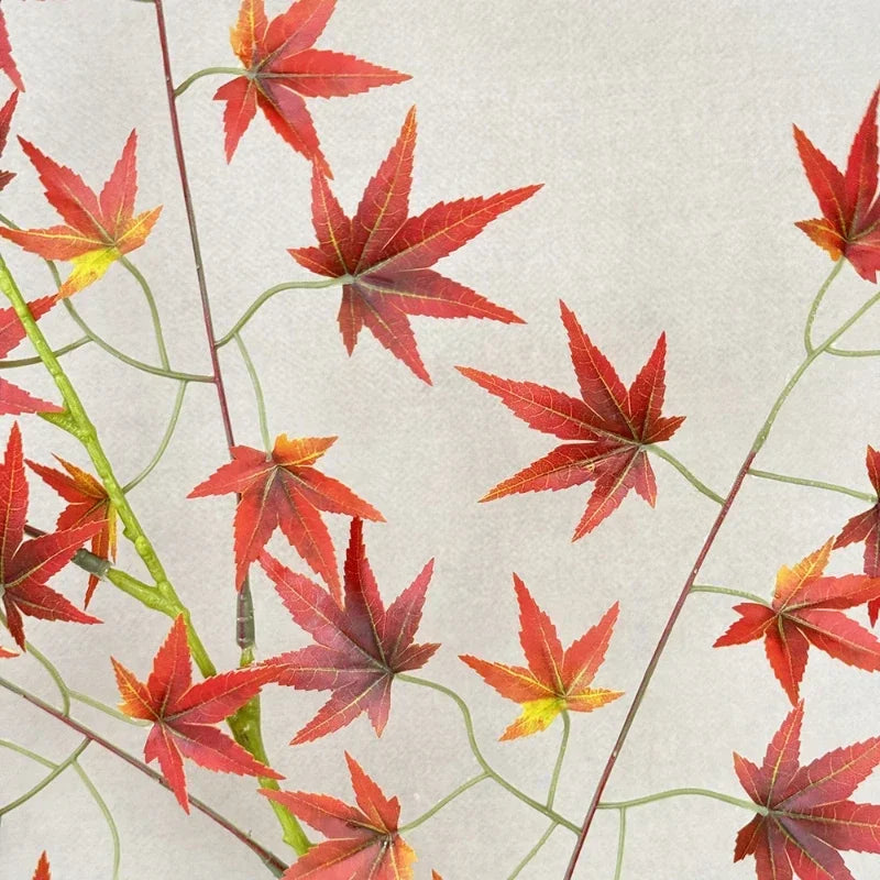 plantes artificielles feuilles d'érable décoratives pour intérieur automnal - vue 4 sur 8
