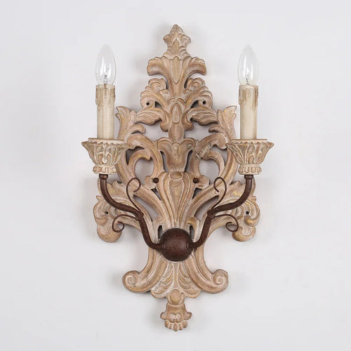 applique murale antique en bois massif style nordique pour décoration de club - vue 5 sur 7