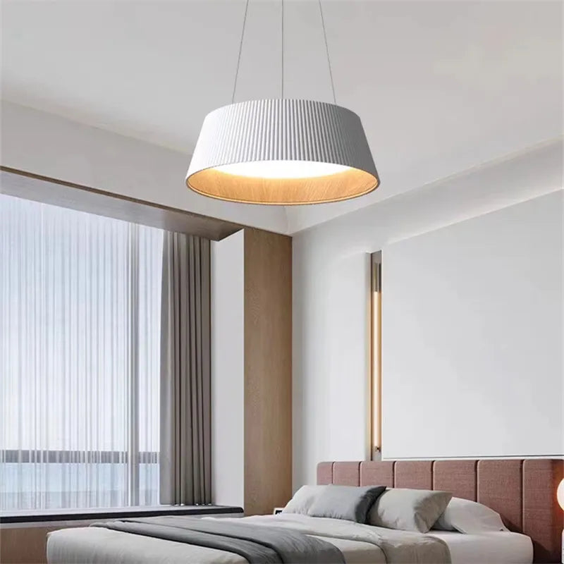 plafonnier rond en bois wabi sabi design minimaliste pour intérieur - vue 5 sur 10