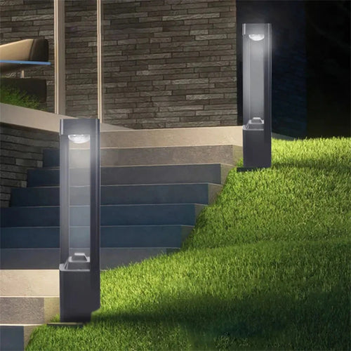 lampes de pelouse à led étanches modernes pour extérieur jardin et cour - vue 10 sur 12