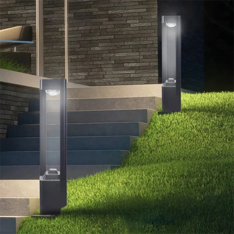 lampes de pelouse à led étanches modernes pour extérieur jardin et cour - vue 10 sur 12