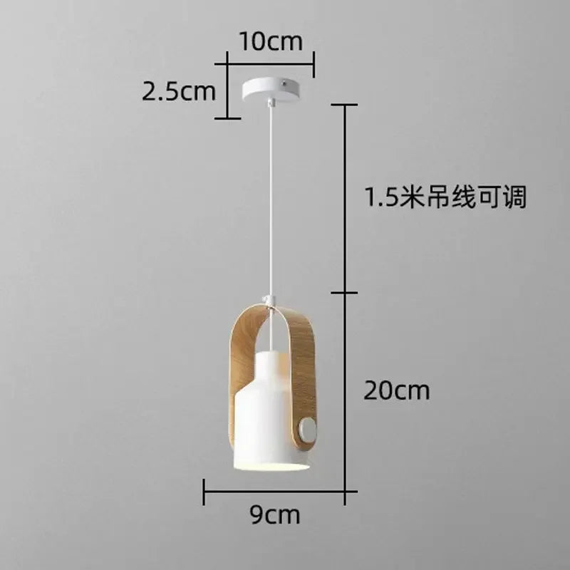lustre en bois brut design nordique pour éclairage moderne