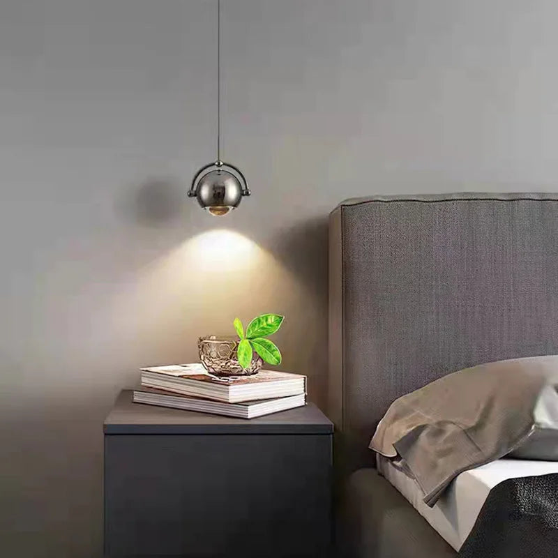 suspension led rotative avec fil métallique réglable - vue 2 sur 9