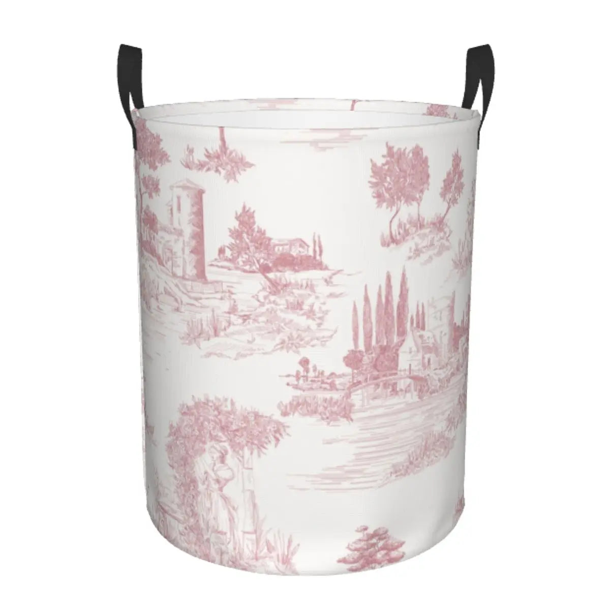 panier à linge pliable personnalisé classique en toile de jouy pour jouets - vue 25 sur 29