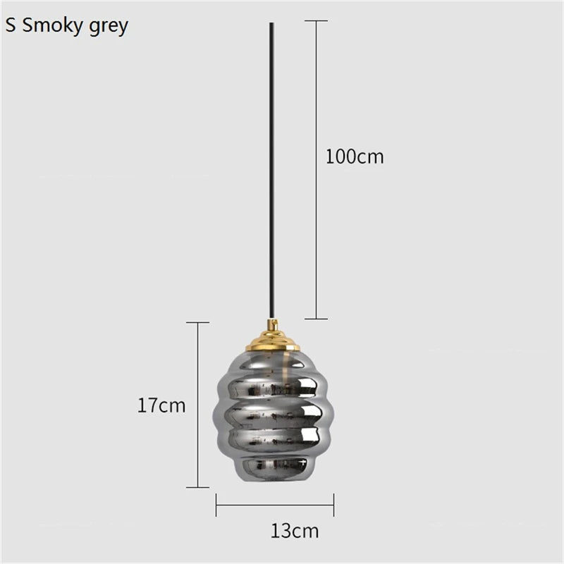 suspension en verre teinté design moderne pour éclairage intérieur - vue 13 sur 15