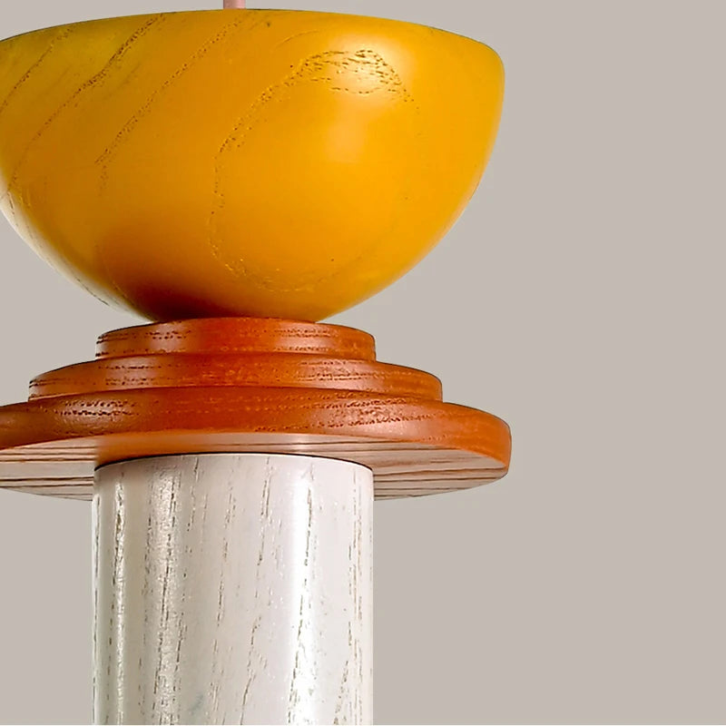 lustre en bois moderne avec led pour maison - vue 5 sur 13