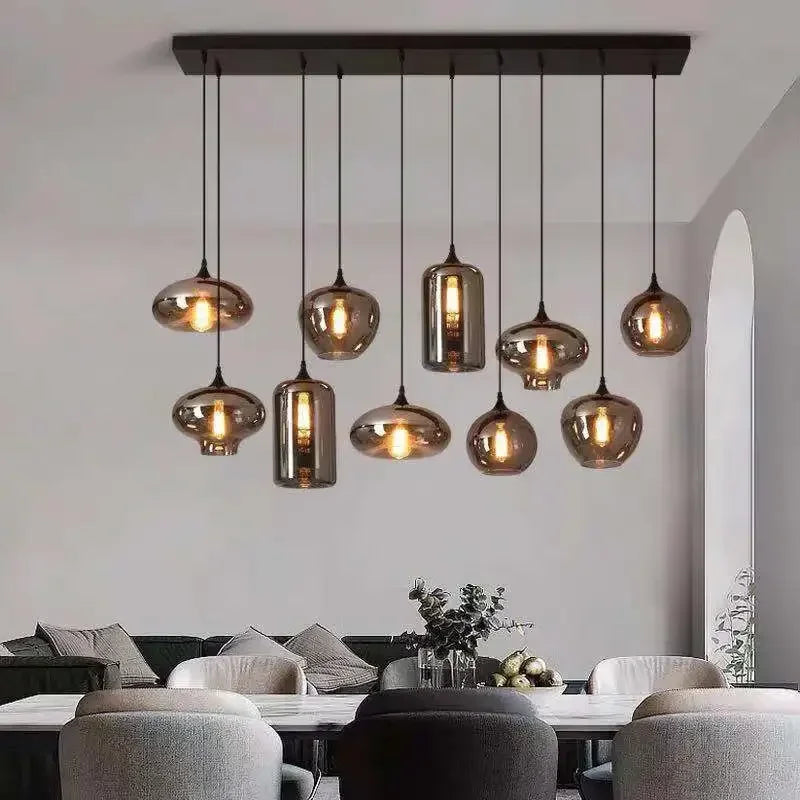 suspension à led en verre design pour décoration intérieure moderne - vue 15 sur 15