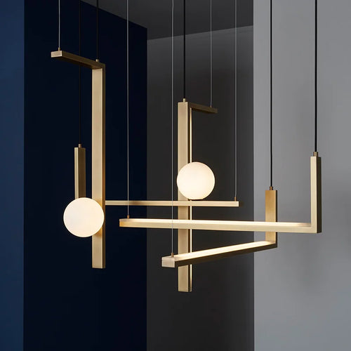 suspension design géométrique créatif pour éclairage moderne - vue 3 sur 13