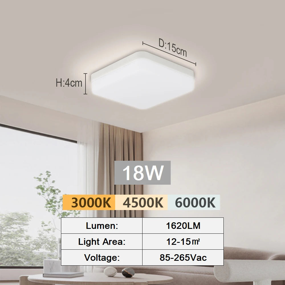 Tuya Smart LED plafonnier App commande vocale Alexa Google télécommande plafonniers carrés salon chambre éclairage - vue 19 sur 22