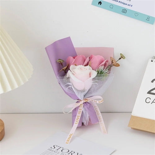 petit bouquet de roses artificielles pour la saint-valentin décoratif - vue 9 sur 13