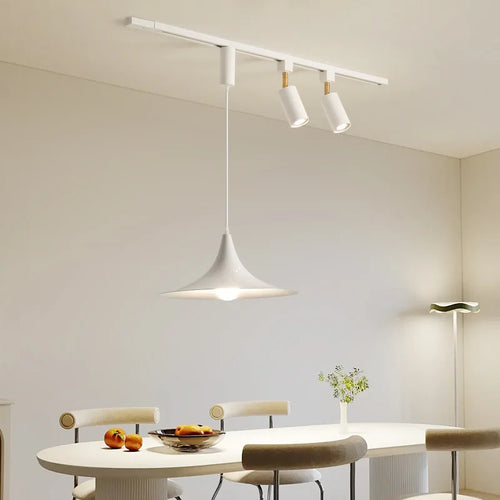 suspension led en bois pour table à manger nordique - vue 5 sur 18