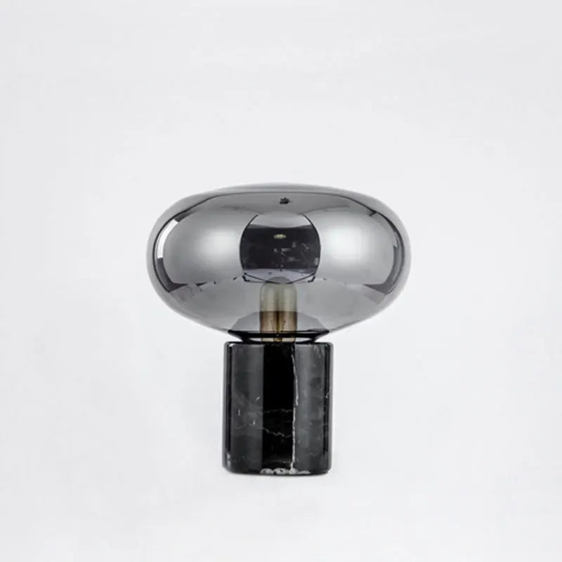 Post-moderne LED lampe de Table en marbre champignon verre lampe de chevet nordique Simple concepteur chambre salon étude créative petit - vue 4 sur 8