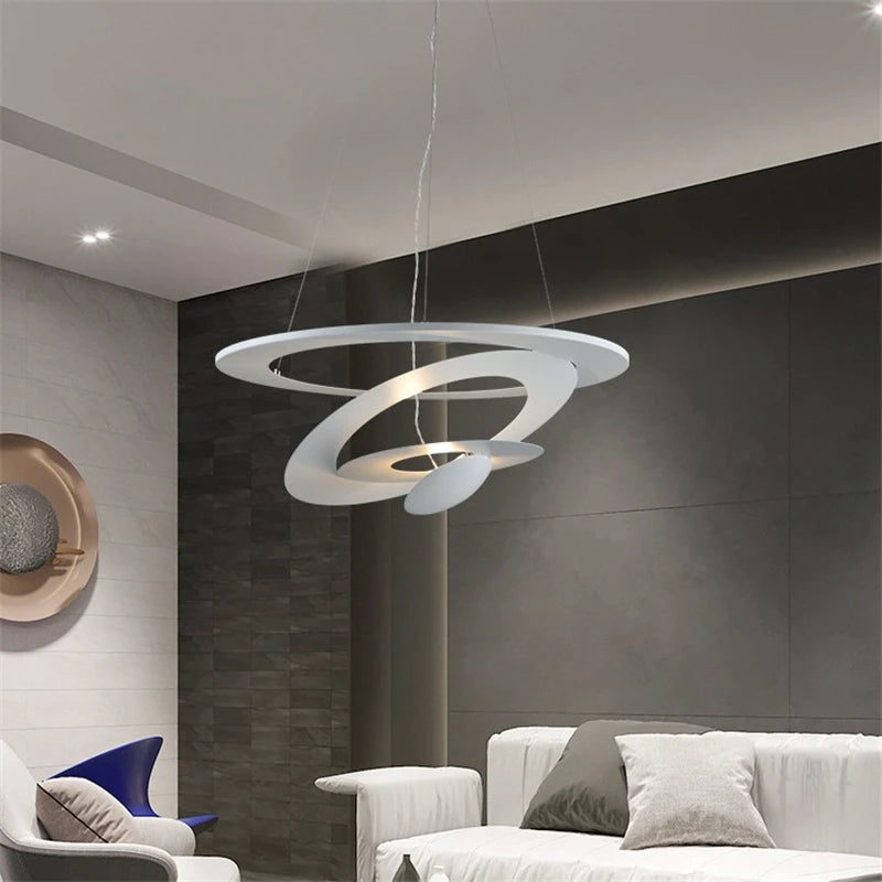 lampe annulaire led moderne nordique spirale décorative pour maison - vue 5 sur 6