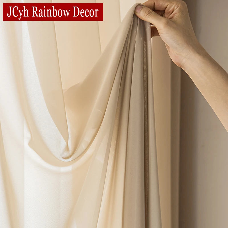 Voilage moderne en tulle leger pour salon chambre - vue 2 sur 7