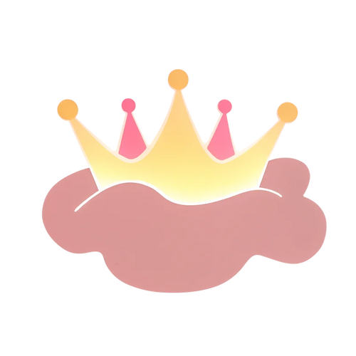 applique murale couronne avec télécommande pour chambre d'enfant - vue 6 sur 9