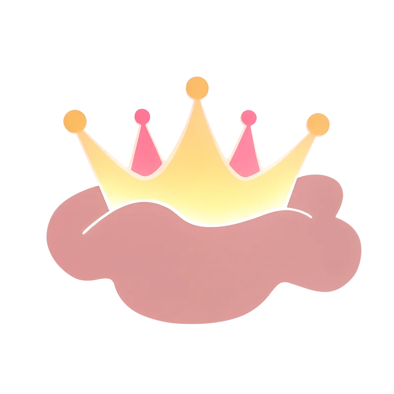 applique murale couronne avec télécommande pour chambre d'enfant - vue 5 sur 9