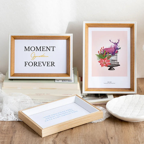 cadre photo mural en bois pour cadeau décoratif - vue 3 sur 4