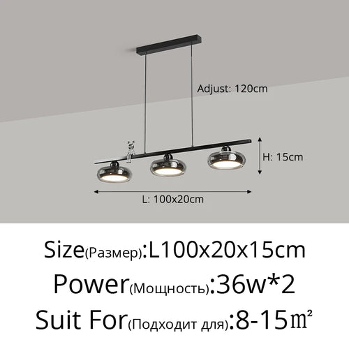 suspension minimaliste italienne pour éclairage intérieur moderne - vue 13 sur 14