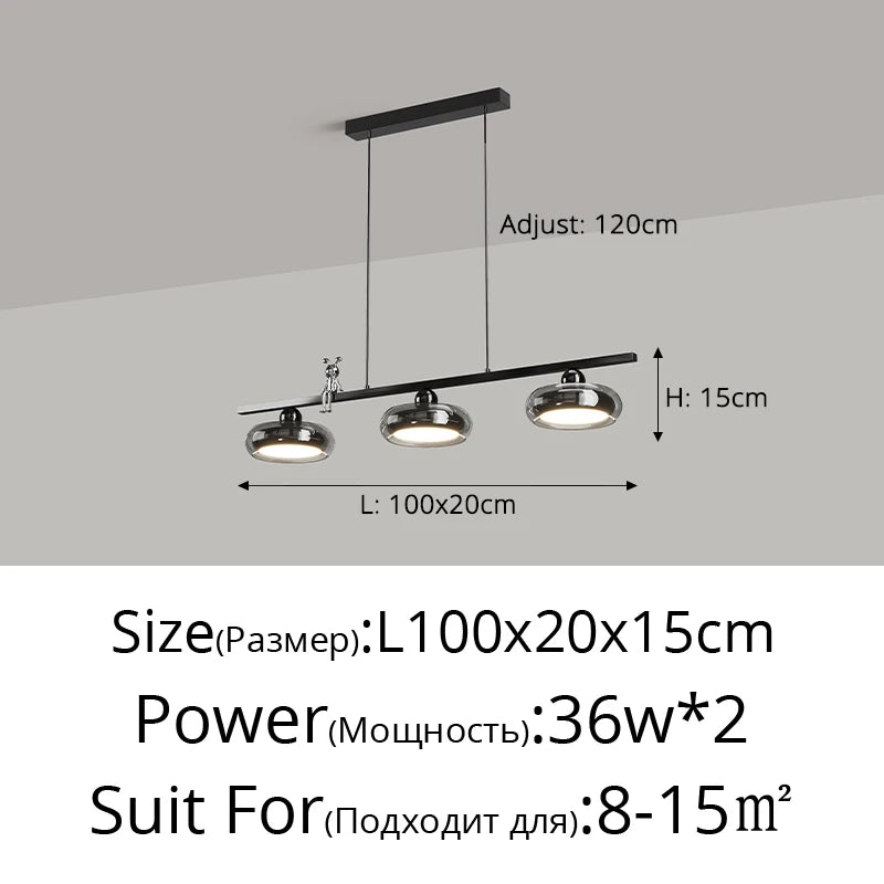 suspension minimaliste italienne pour éclairage intérieur moderne - vue 13 sur 14
